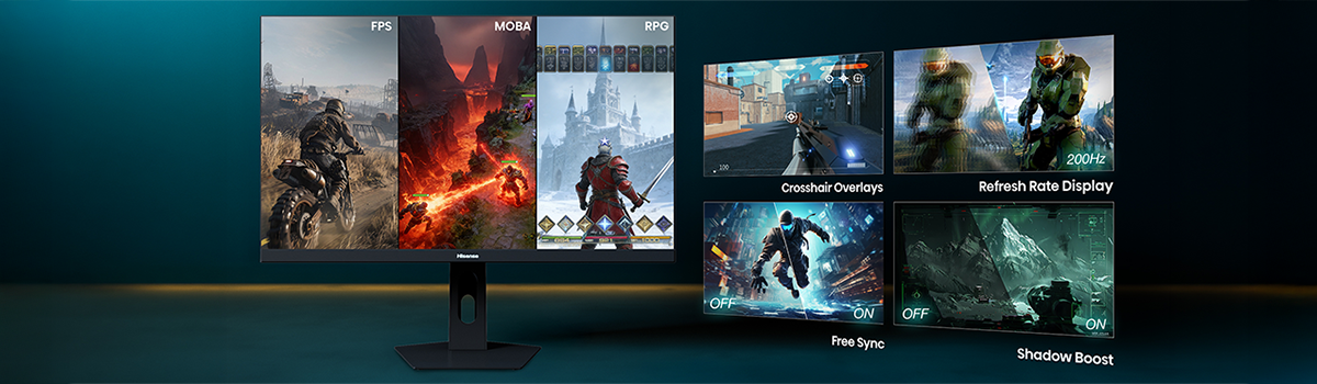 Gaming Assistance Suite overlaid with different gaming scenarios to match the gaming function.