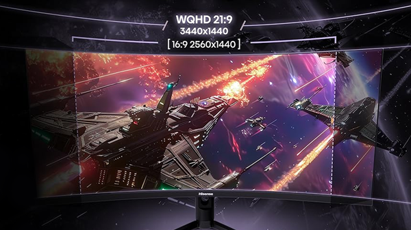 Curved WQHD screen
