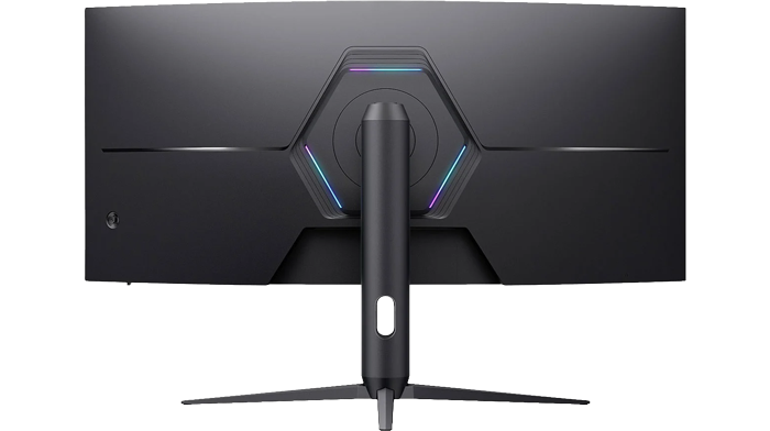 Back of the gaming monitor