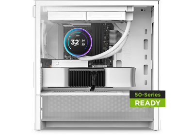 NZXT H3 Flow Tempered Glass White Micro-ATX PC Gaming Case