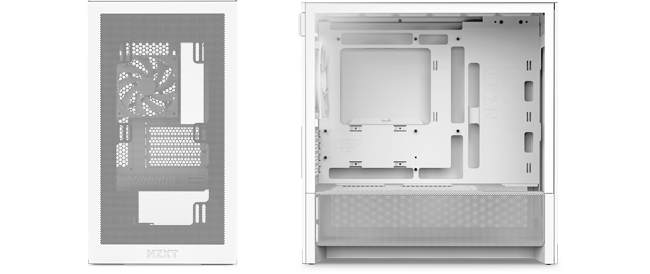 NZXT H3 Flow Tempered Glass White Micro-ATX PC Gaming Case