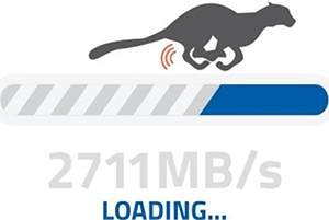 Visual displaying fast speeds