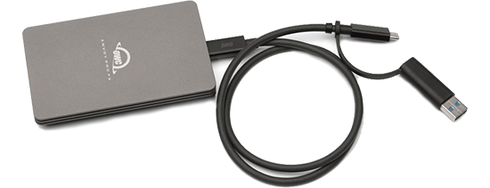 Image of storage drive and cables