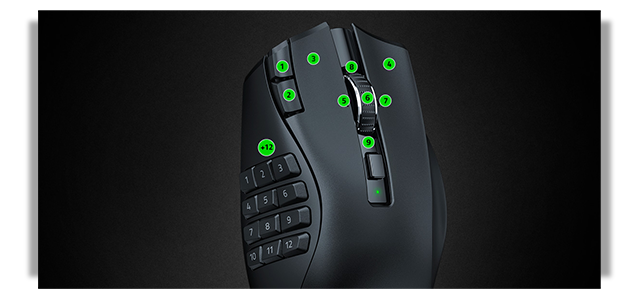 Razer Naga V2 Hyperspeed Black Optical Wireless MMO Gaming Mouse