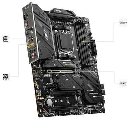 MSI MAG X670E TOMAHAWK WIFI AMD AM5 X670 DDR5 ATX Motherboard