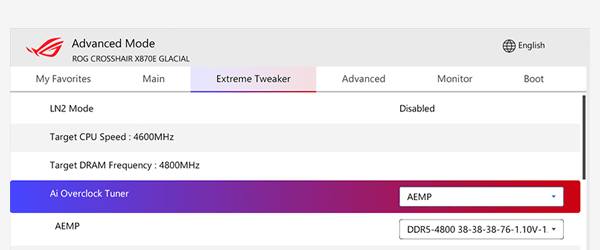 ASUS Enhanced Memory Profile (AEMP).