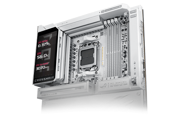 ROG CROSSHAIR screen displaying hardware information.