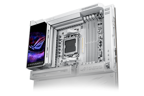 ROG CROSSHAIR screen displaying custom image.