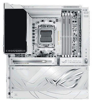 ROG CROSSHAIR X870E GLACIAL AMD Ryzen™ E-ATX Motherboard from ASUS.