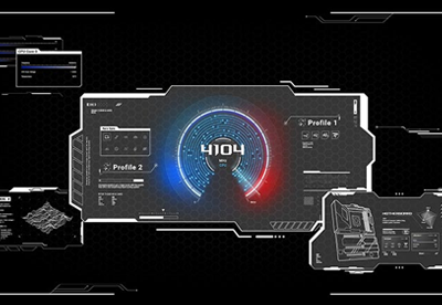 AI overclocking interface illustrations.