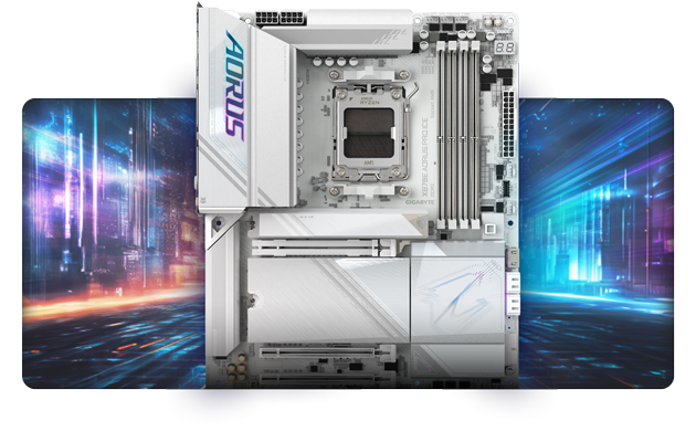 Gigabyte AMD X870E AORUS PRO ICE AM5 DDR5 PCIe 5.0 ATX Gigabyte AMD X870E AORUS PRO ICE AM5 DDR5 PCIe 5.0 ATX