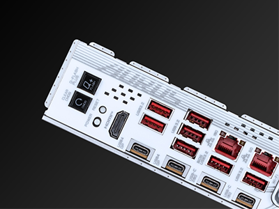 Rear IO cooling vents.