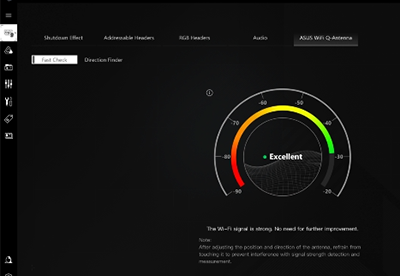 AI Networking II interface, displaying Excellent results from a Fast Check.