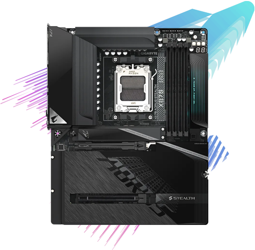 Gigabyte X870 AORUS STEALTH ATX Motherboard for AMD Ryzen 7000, 8000 & 9000 Series Processors