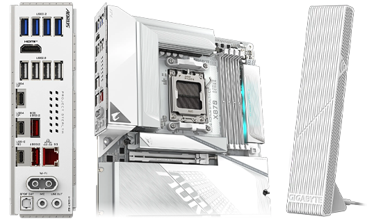  X870 AORUS STEALTH ICE Connectivity & Networking Options