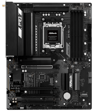 ASRock Pro-A WiFi ATX Motherboard for AMD Ryzen 7000, 8000 & 9000 Series Processors