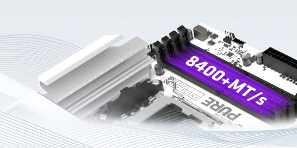 Top corner of Sapphire Pure motherboard, highlighting memory.