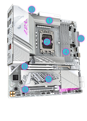 Gigabyte Z890M AORUS ELITE WIFI7 ICE DDR5 PCIe 5.0 mATX