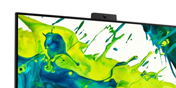 Top edge of PC screen showcasing webcam.