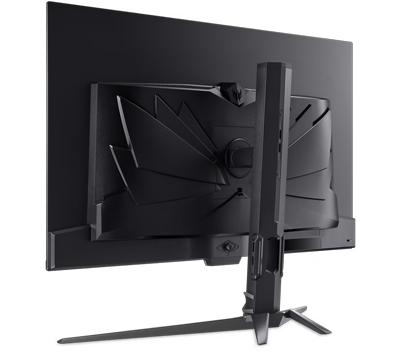 back side of the gaming monitor