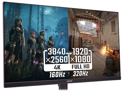angled shot of monitor showing dual mode capability