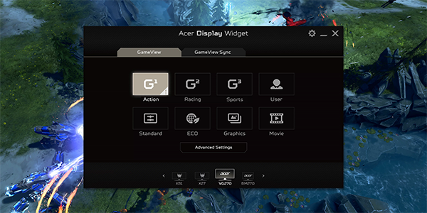 Image of Display Widget interface