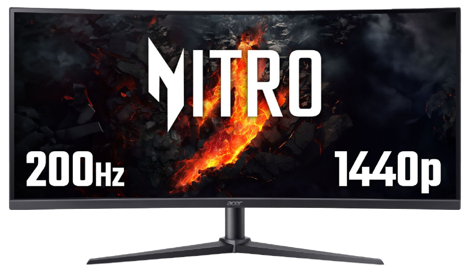 angled shot of monitor with red gaming theme
