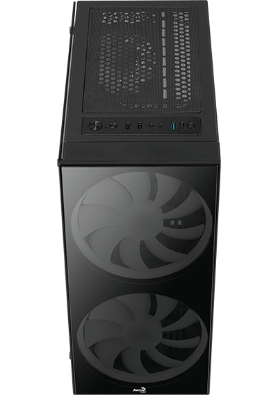 Aerocool Python RGB Black Mid Tower Tempered Glass PC Gaming Case ...