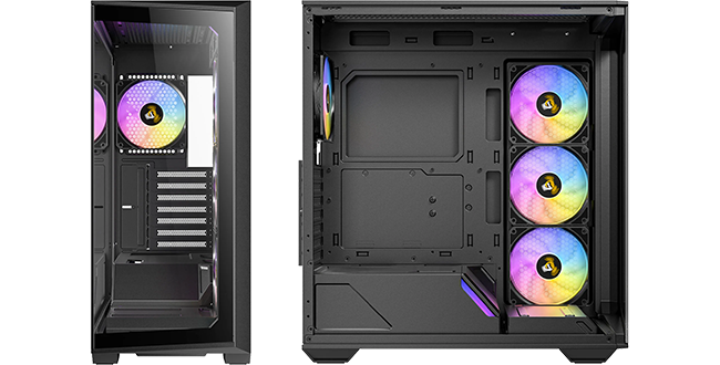 Antec C3 ARGB Mid Tower Dual Window Tempered Glass PC Gaming Case Black ...