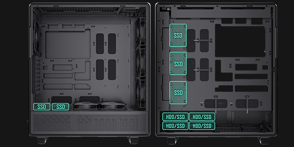 Up to 9 Total Drive Bays.