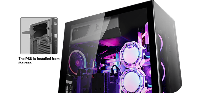 top mounted power supply slot