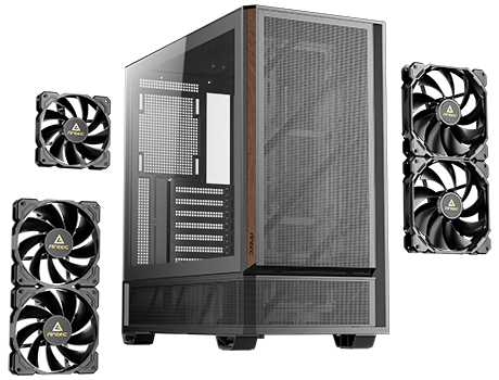 Angled view of P30 with 5 fans at the side