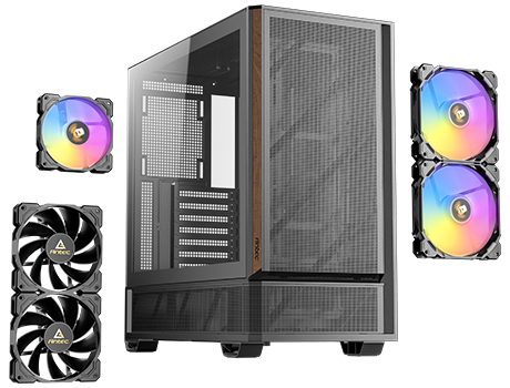 Angled view of P30 with 5 fans at the side