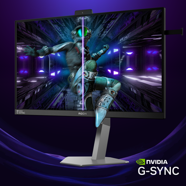 AGON Pro monitor, highlighting 16.7m colours.