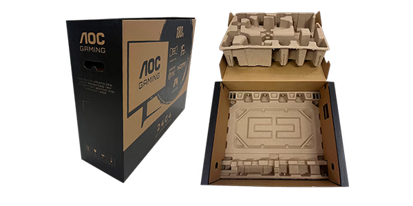 Recyclable cardboard packaging, highlighting minimal waste.
