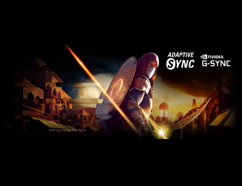 AOC Gaming monitor, highlighting adaptive sync support.