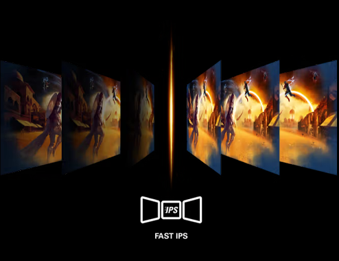 a comparison of IPS viewing angle capabilities that shows brighter images at wider angles