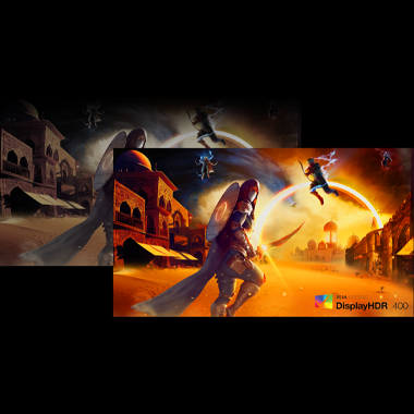 VESA DisplayHDR™ 400 support for a wider colour gamut