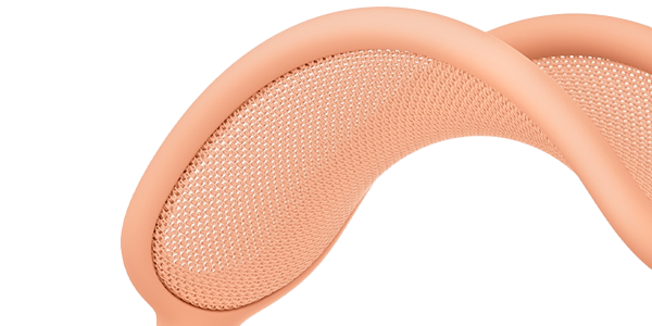 AirPods Max 2 headphones with detail of mesh canopy.