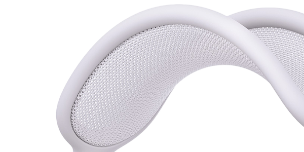 AirPods Max 2 headphones with detail of mesh canopy.