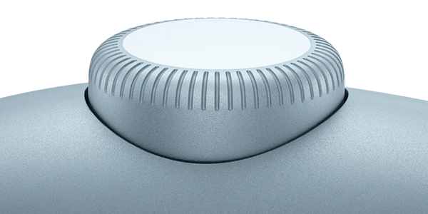 AirPods Max 2 headphones with detail of Digital Crown.
