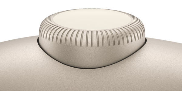 AirPods Max 2 headphones with detail of Digital Crown.