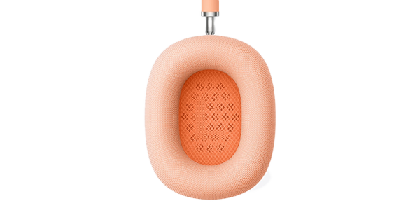 AirPods Max 2 headphones with detail of ear cushion interior.