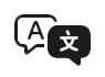 Live translation icon.