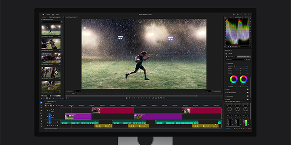 Adobe Premiere on Studio Display XDR.