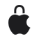 Icon of Apple logo, edited as a padlock to highlight privacy