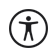 Icon of a human to highlight accessibility