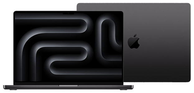 16-inch MacBook Pro with M5 Pro in Space Black from Apple
