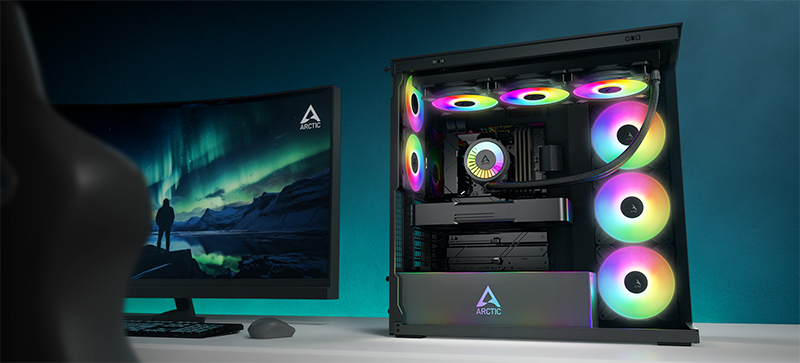 Xtender tower on a desk