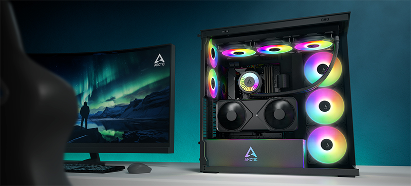 Xtender tower on a desk